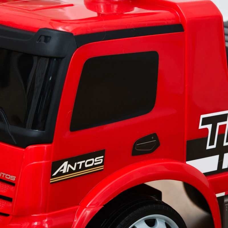 Qaba Mercedes-Benz Antos Licensed Kids Ride On Car, Foot to Floor Slider Baby Car with Steering Wheel, Horn, Headlight, Red