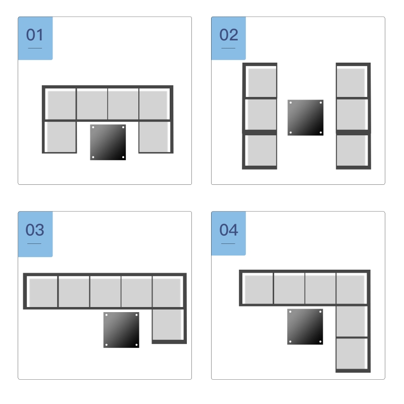 Outsunny 7 Pieces Outdoor Rattan Furniture Set, Patio Wicker Sectional Conversation Sofa Set w/ Cushions & Coffee Table