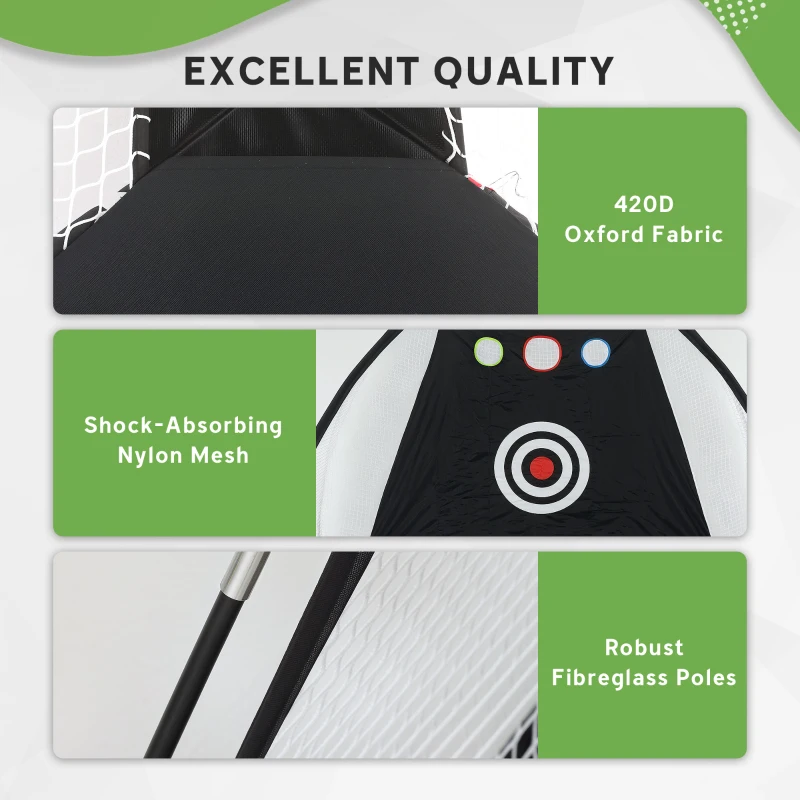 Soozier Golf Net, 10 x 6ft Golf Practice Net for Backyard Driving, Multi-Target Golf Hitting Net, Indoor, Outdoor