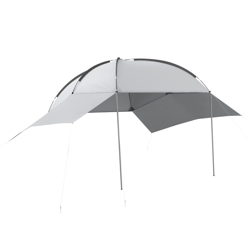 Outsunny Portable SUV Tailgate Tent with Awning and 2 Side Walls, Rooftop Car Awning Sun Shelter, for Truck, RV, Van, Trailer