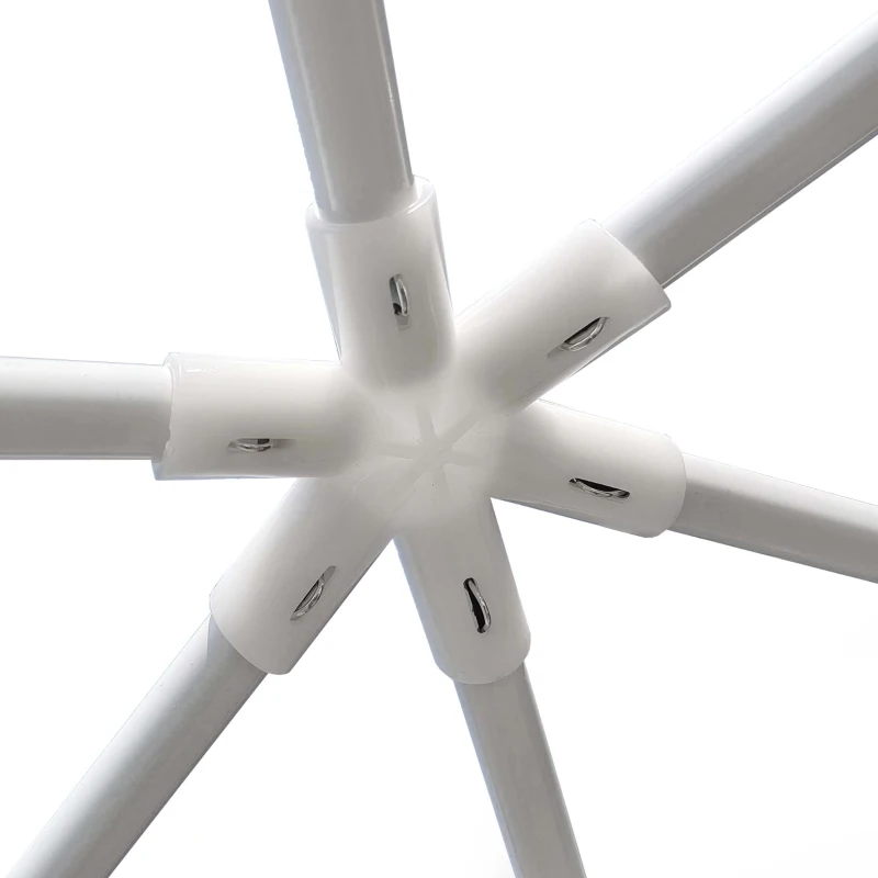 Outsunny Hexagon Party Tent, Patio Gazebo with Netting Mesh, Dark Grey