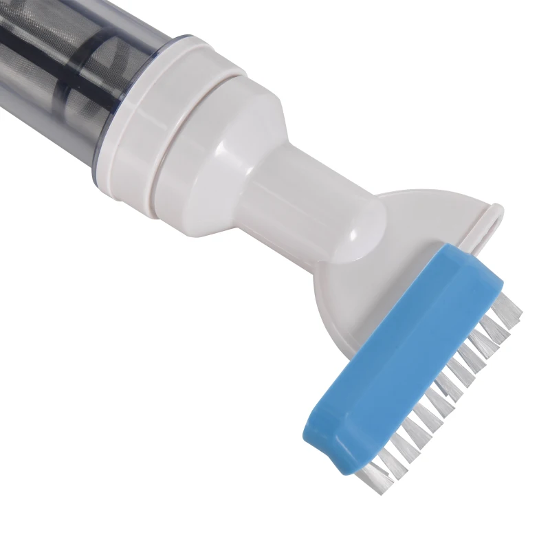 Outsunny Handheld Pool Vacuum, Cordless Pool Cleaner with Adjustable Pole and Brush Head for Above Ground & Inground Pools