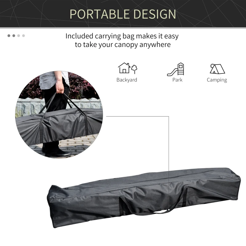 Outsunny 13' x 13' Pop Up Canopy Tent, Instant Sun Shelter, Tents for Parties, Height Adjustable for Outdoor, Garden, Patio, Parties, White