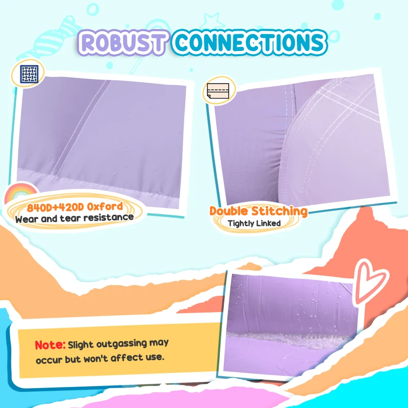 Qaba Inflatable Bounce House with Air Blower, Slide, Stakes, Repair Patches, Storage Bag, for Kids Ages 3-8, 98" x 65" x 79"