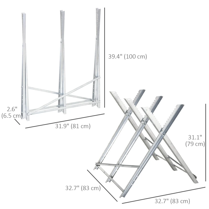 DURHAND Portable Sawhorse Heavy Duty Cutting Stand Steel Adjustable Work Support, Foldable Sawhorse Stand 220 lbs Weight Capacity