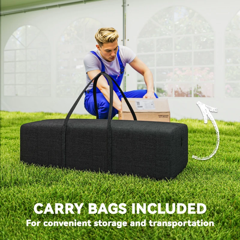 Outsunny 20' x 20' Heavy Duty Party Tent, Galvanized Outdoor Canopy Event Tent with Removable Window Sidewalls and Carry Bags