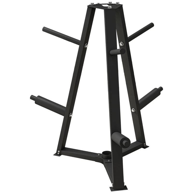 Soozier Weight Rack for 1-Inch or 2-Inch Weight Plates, 660LBS Capacity Weight Plate Rack for Home Gym Storage