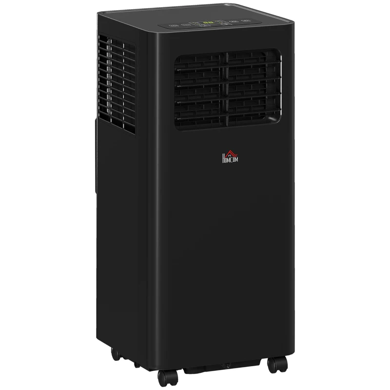 HOMCOM 10000 BTU Mobile Air Conditioner, 441 Sq. Ft., AC Unit with Dehumidifier, Sleep, 24H Timer On/Off, Window Kit, Black