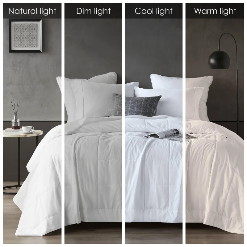 King Size Down Alternative Blanket with Cool Touch, OEKO-TEX Certified, Easy Maintenance, Ideal for Hot Sleepers, 108" L x 90" W x 0.25" H, White