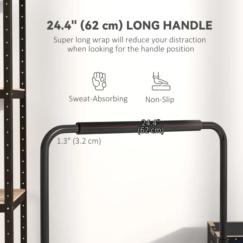 Soozier Push Up Bars, Adjustable Dip Station Parallel Bars with 4 Height Levels for Home Gym Fitness Workout