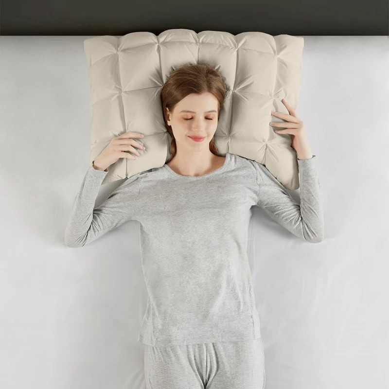 Luxuriously Soft King Overfilled Pillow Protector with Zipper Closure, Jump Tack Quilting, Machine Washable, 36" L x 20" W x 0.13" H, Beige