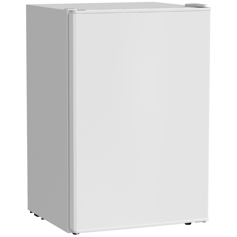 HOMCOM 2.5 Cu.Ft Mini Fridge, Single Door Compact Refrigerator with Freezer, Adjustable Thermostat, Reversible Door, White