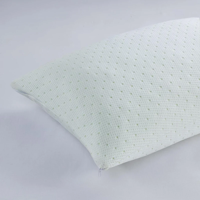 Shredded Memory Foam Pillow with Rayon, Cooling Gel Infused, Medium Firmness, Removable Cover, 28" L x 20" W x 5.5" H, Ivory