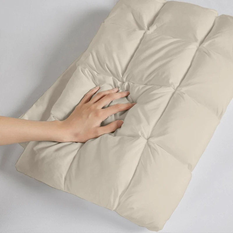 Luxuriously Soft King Overfilled Pillow Protector with Zipper Closure, Jump Tack Quilting, Machine Washable, 36" L x 20" W x 0.13" H, Beige