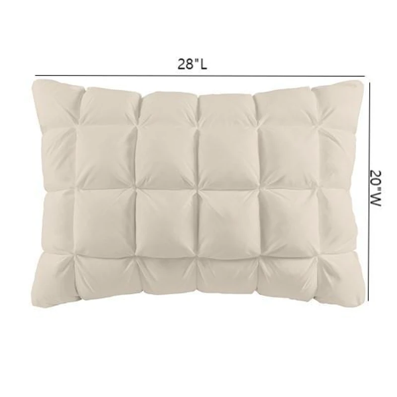 Luxuriously Soft Standard Overfilled Pillow Protector with 100% Polyester Microfiber, Zipper Closure, 3D Puff Stitching, 28" L x 20" W x 0.13" H, Beige