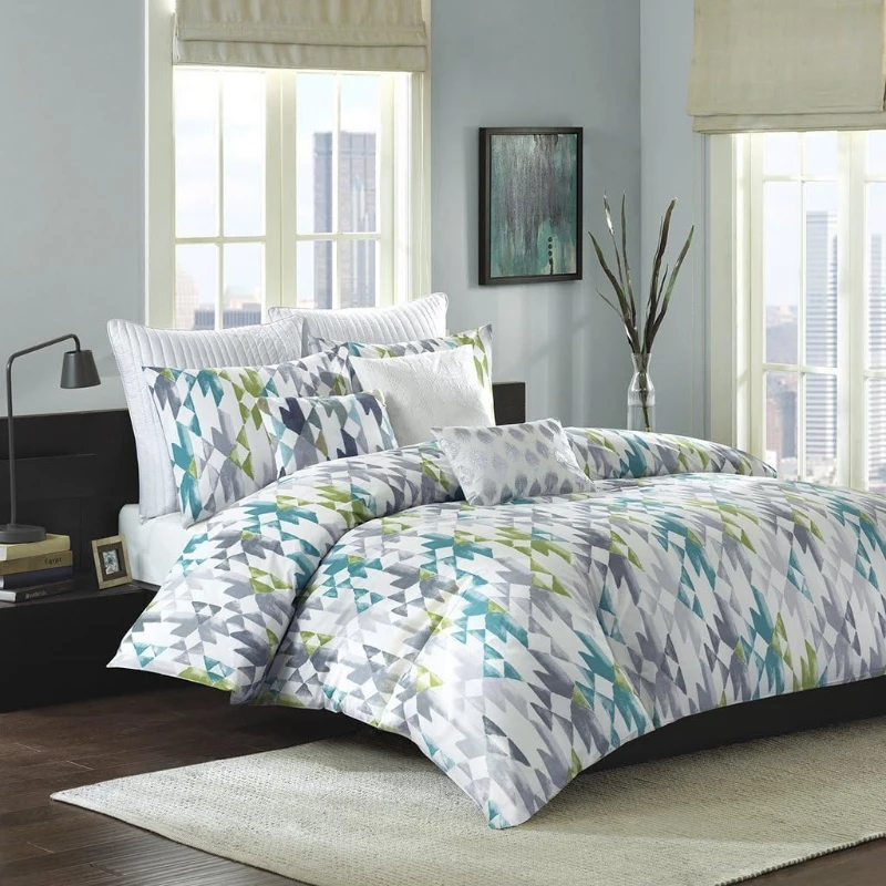 100% Cotton Cover with Embroidery, Hidden Zipper, Cotton Quilted Euro Sham for Living Room, Bedroom, 26" L x 26" W x 0.25" H, White
