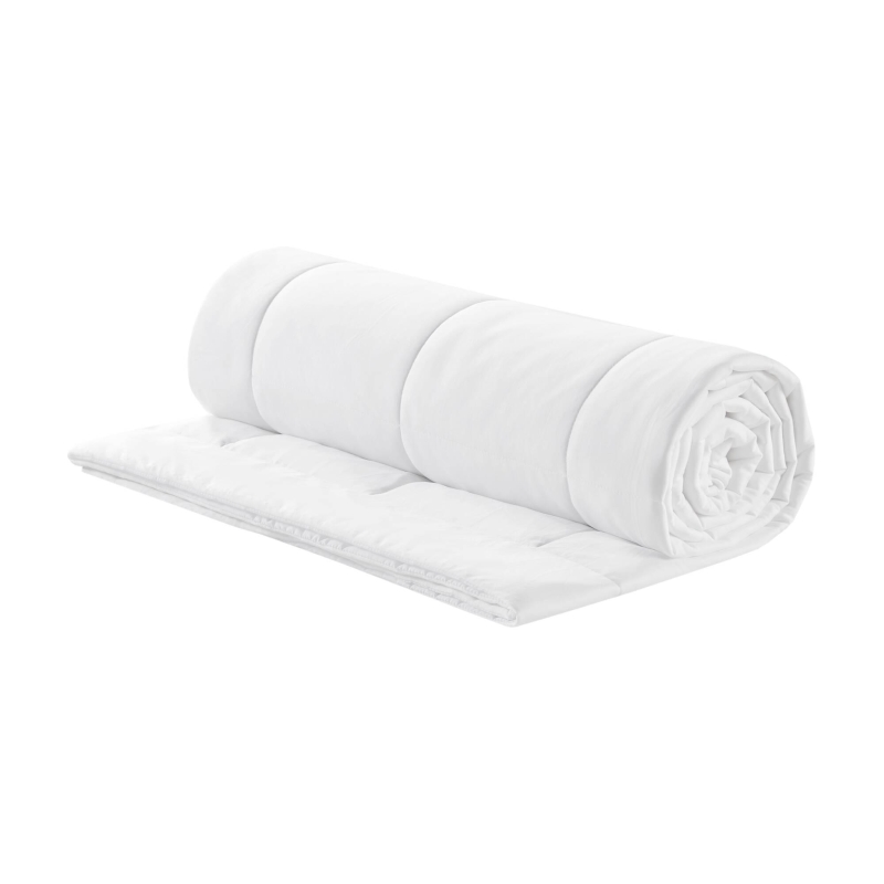 Twin Size Lightweight Down Alternative Blanket with Cool Touch, OEKO-TEX Certified, Machine Washable, 90" L x 68" W x 0.25" H, White