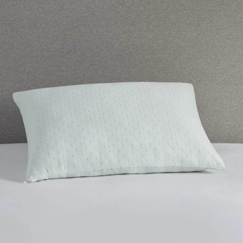 Shredded Memory Foam Pillow with Rayon, Cooling Gel Infused, Medium Firmness, Removable Cover, 28" L x 20" W x 5.5" H, Ivory