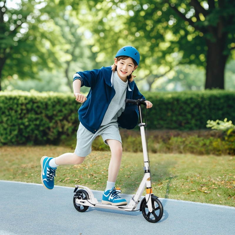 Qaba Foldable Kids Scooter with 4 Adjustable Height, Double