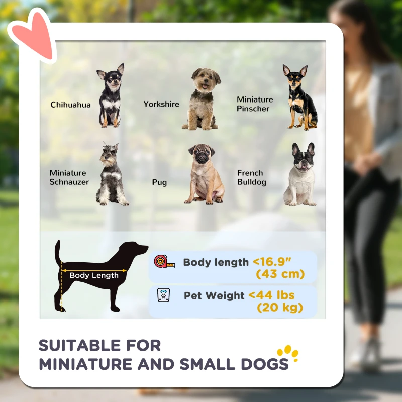 PawHut 3 Big Wheels Pet Stroller for Small, Medium Dogs, Cat Stroller Travel Folding Carrier with Adjustable Canopy, Black