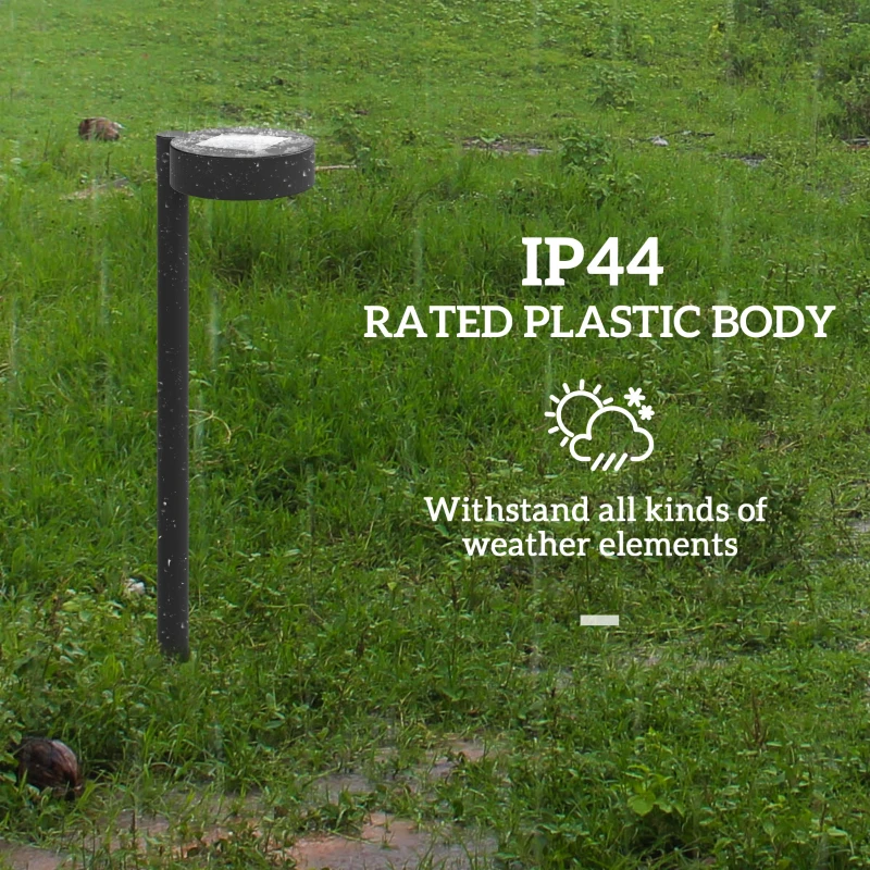 Outsunny 8 Pack Solar Garden Lights Outdoor Auto On/Off Solar Pathway Lights, IP44 for Driveway, Walkway, Yard Landscape Lighting