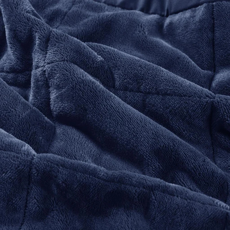 Reversible Down Alternative Blanket with OEKO-TEX Certified, Smart Temperature Control, Machine Washable, 90" L x 90" W x 0.25" H, Navy