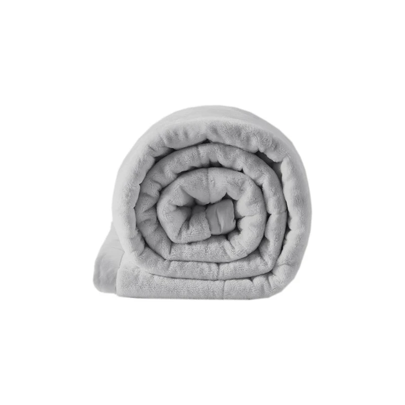 Reversible Down Alternative Blanket with Plush to Microfiber, Temperature Control, Machine Washable, 108" L x 90" W x 0.25" H, Gray