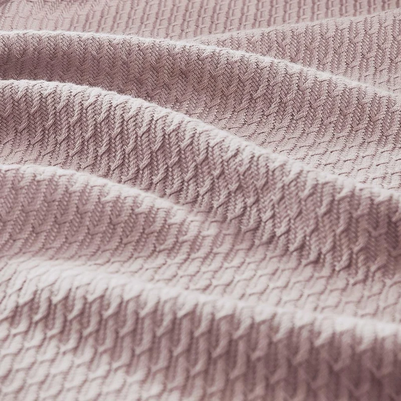 King Size Durable Egyptian Cotton Blanket with OEKO-TEX Certified, Machine Washable, Perfect for Any Room, 108" L x 90" W x 0.25" H, Rose