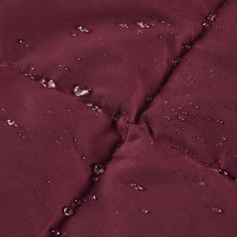 Wearable Multipurpose Throw with Goose Feather, Down Filling, Water-Repellent Microfiber, Machine Washable, 68" L x 62" W x 0.25" H, Red