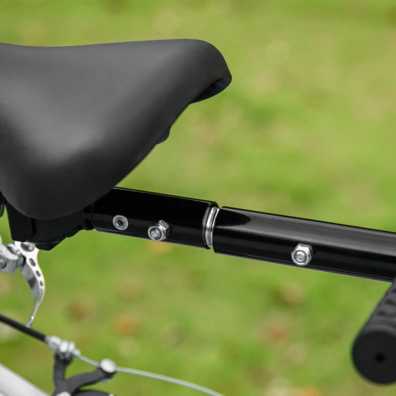 Aosom Multi-Functional Bike Trailer Steel Large Bike Luggage Cart Carrier Grey