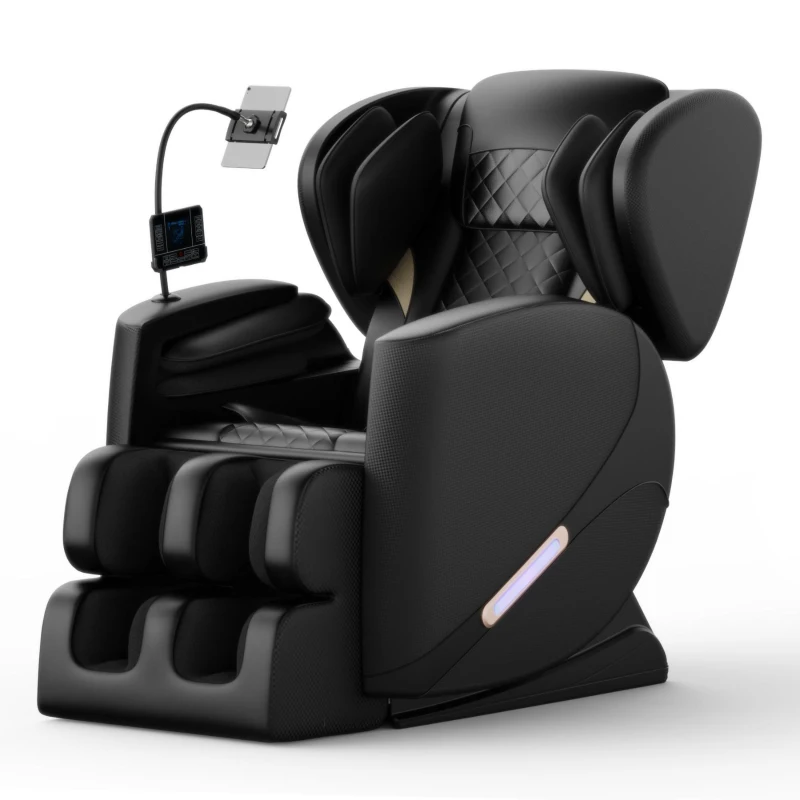 Zero Gravity Massage Chair Recliner with Full Body Air Pressure, Heating Functions, Bluetooth Audio, Adjustable Footrest, 49"L x 20" W x 40.5" H, Black