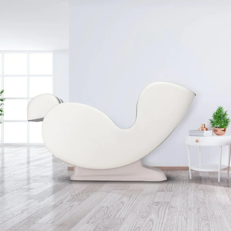 BOSSCARE SL Massage Chair with Bluetooth Speaker, Armrest Control, Heat Therapy, Full Body Shiatsu Recliner, 46" L x 26" W x 41" H, White+Gray