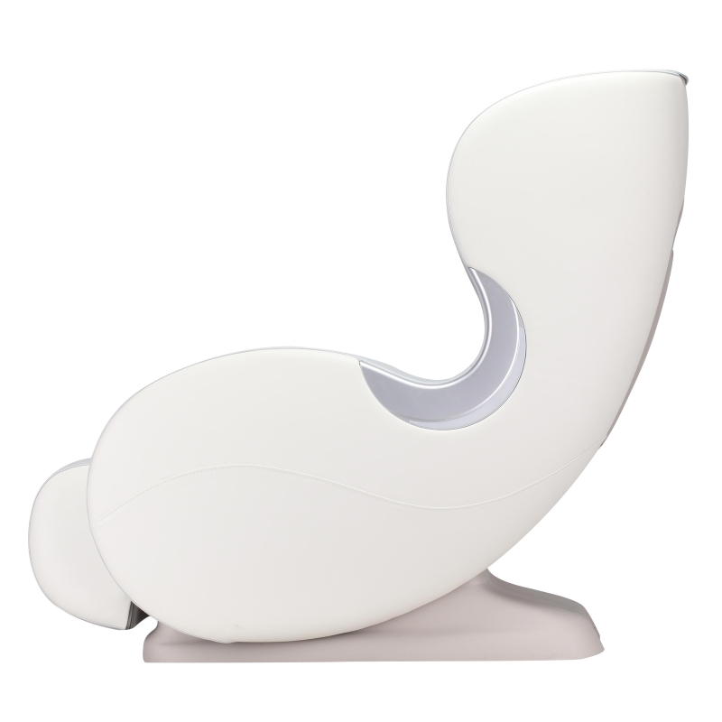 BOSSCARE SL Massage Chair with Bluetooth Speaker, Armrest Control, Heat Therapy, Full Body Shiatsu Recliner, 46" L x 26" W x 41" H, White+Gray