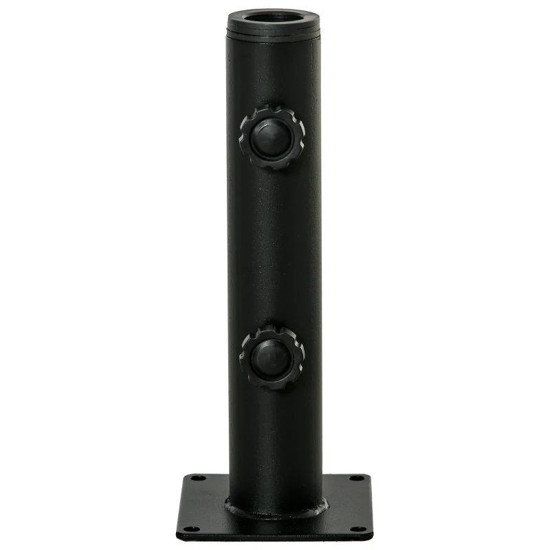 Outsunny Deck Mount Umbrella Holder, Outdoor Umbrella Base Stand for Deck, Dock, Patios Garden, Pontoon, Black