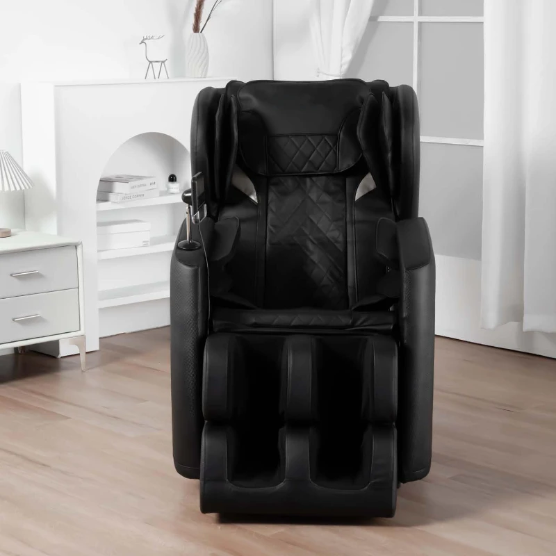 Zero Gravity Massage Chair Recliner with Full Body Air Pressure, Heating Functions, Bluetooth Audio, Adjustable Footrest, 49"L x 20" W x 40.5" H, Black