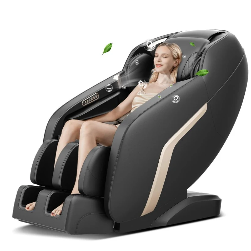 Shiatsu Massage Chair with Zero Gravity, Full Body Recliner with SL-Track, Bluetooth Speaker, Thai Stretch, USB Charging, Heating, Foot Roller Massager, 58" L x 30" W x 33.5" H, Black