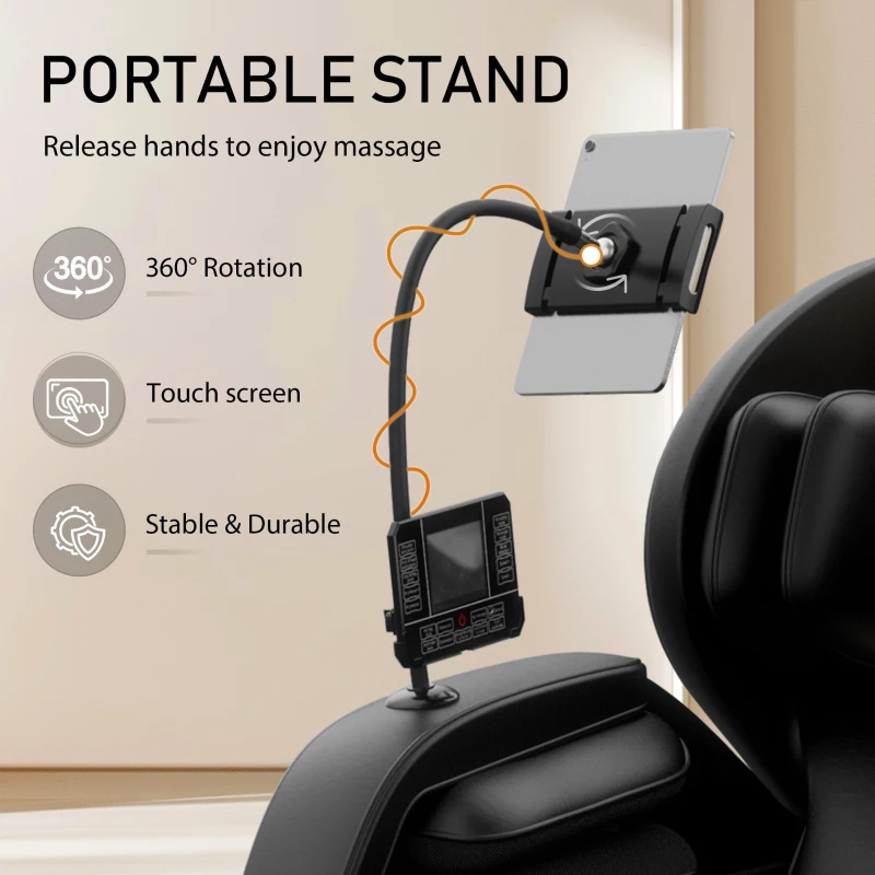 Zero Gravity Massage Chair Recliner with Bluetooth Audio, Full Body Air Pressure, Heating Functions, 51.5" L x 28" W x 39" H, Black