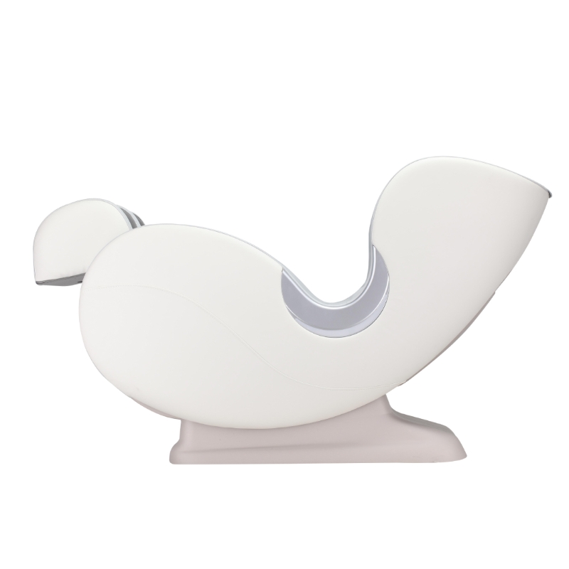 BOSSCARE SL Massage Chair with Bluetooth Speaker, Armrest Control, Heat Therapy, Full Body Shiatsu Recliner, 46" L x 26" W x 41" H, White+Gray