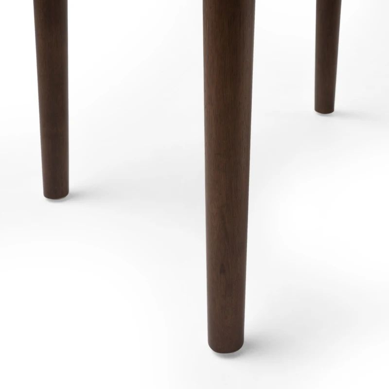 Set of 2 Scandinavian Dining Chairs with Solid Rubberwood Legs, High Back, Contemporary Fabric Side Chairs, 20" L x 21.5" W x 35.5" H, Beige