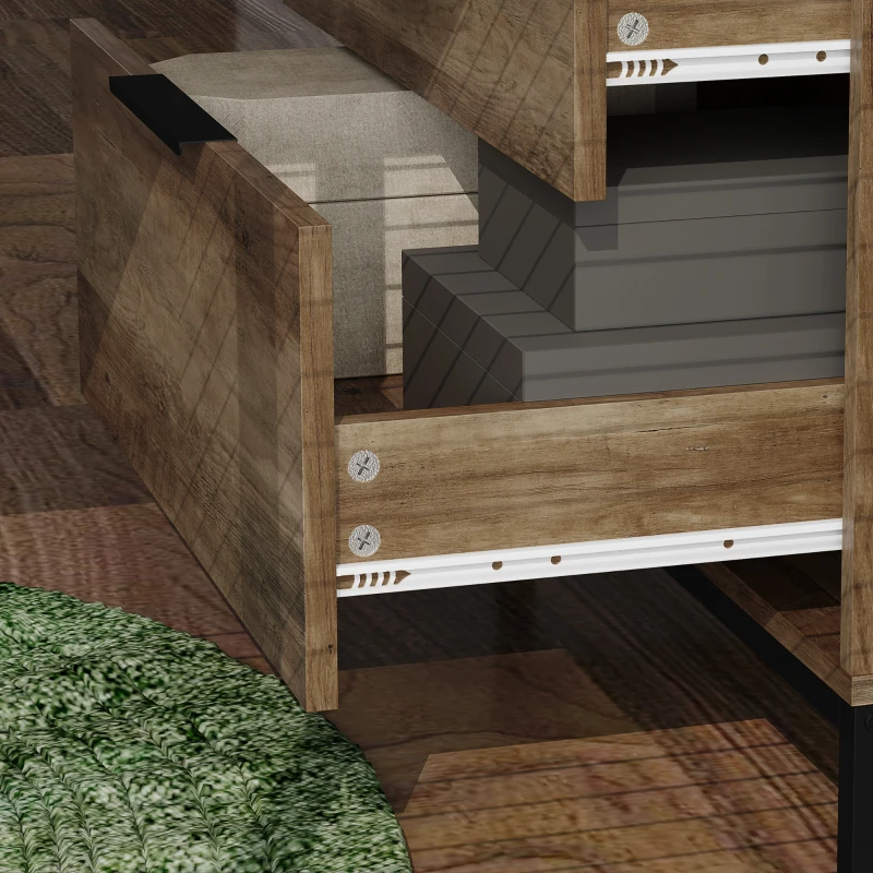 HOMCOM Dresser for Bedroom, 3 Drawer Dresser Tower, Chest of Drawers for Hallway, Entryway, Closet, Natural