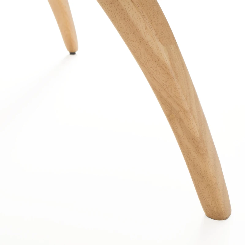 Mid‑Century Modern Rubberwood Dining Table with Spider‑Leg Frame