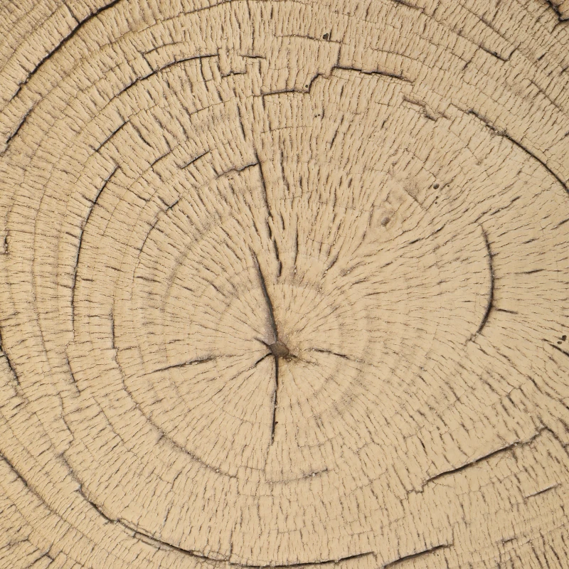 Outsunny Tree Stump Decorative Garden Stool, 15" Outdoor Stool Side Table Plant Stand Footstool for Indoor Outdoor, Brown