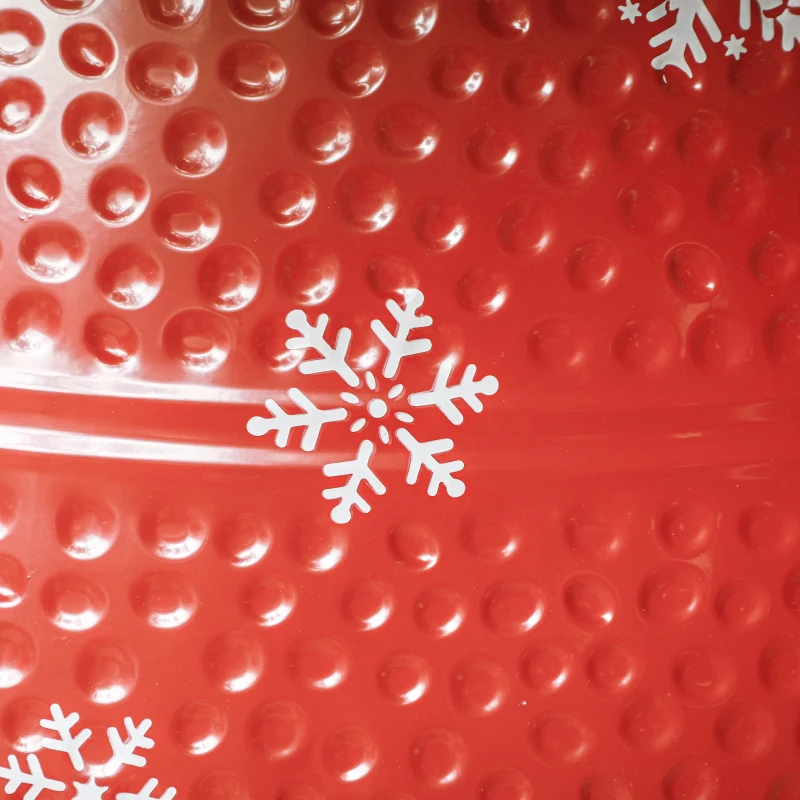 HOMCOM Christmas Tree Collar, Steel Tree Ring Skirt, Home Xmas Decoration for Christmas Tree, 26" x 26" x 9", Red