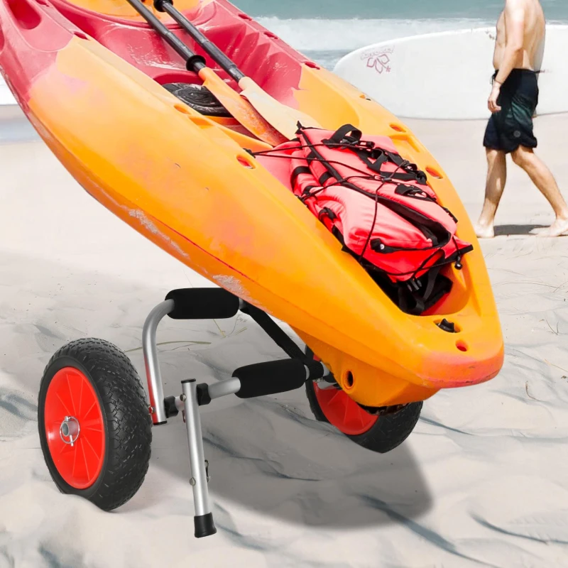 Soozier Kayak Cart Canoe Dolly for Carrying Paddleboard, Kayak Trolley Cart with Aluminum Frame & Folding Design