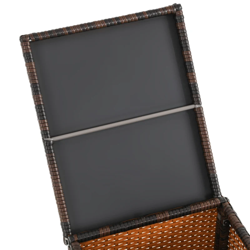 Outsunny 3 Pieces Wicker Patio Furniture Set, Rattan Bistro Set with Storage Coffee Table and Thickened Cushions, Outdoor Conversation Set for Garden, Porch, Balcony, Red