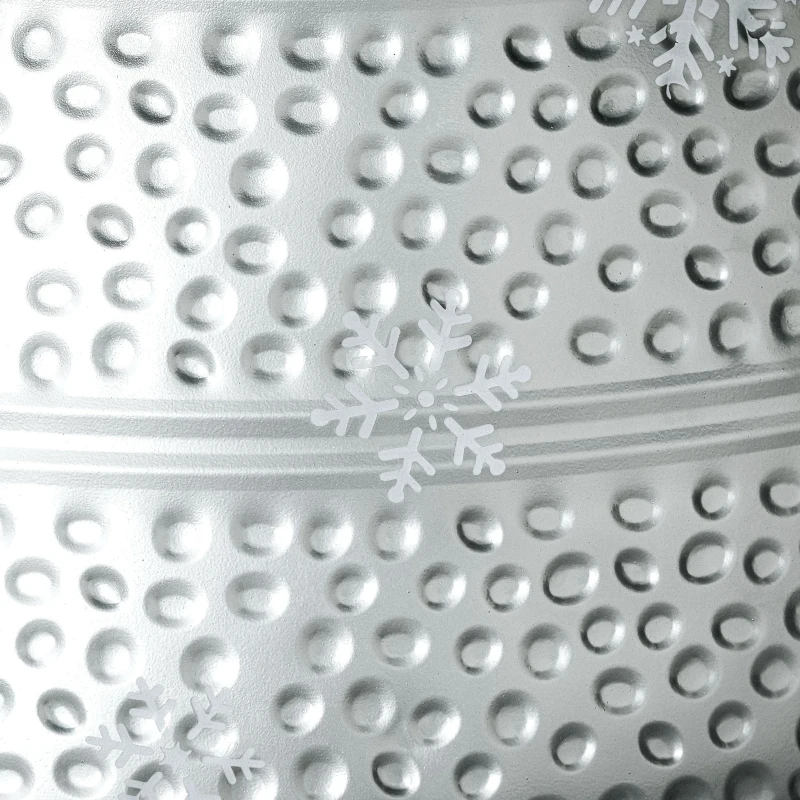 HOMCOM 26" Christmas Tree Base Cover, Christmas Tree Collar with Hollow Snowflake Pattern for Holiday, Party, Silver