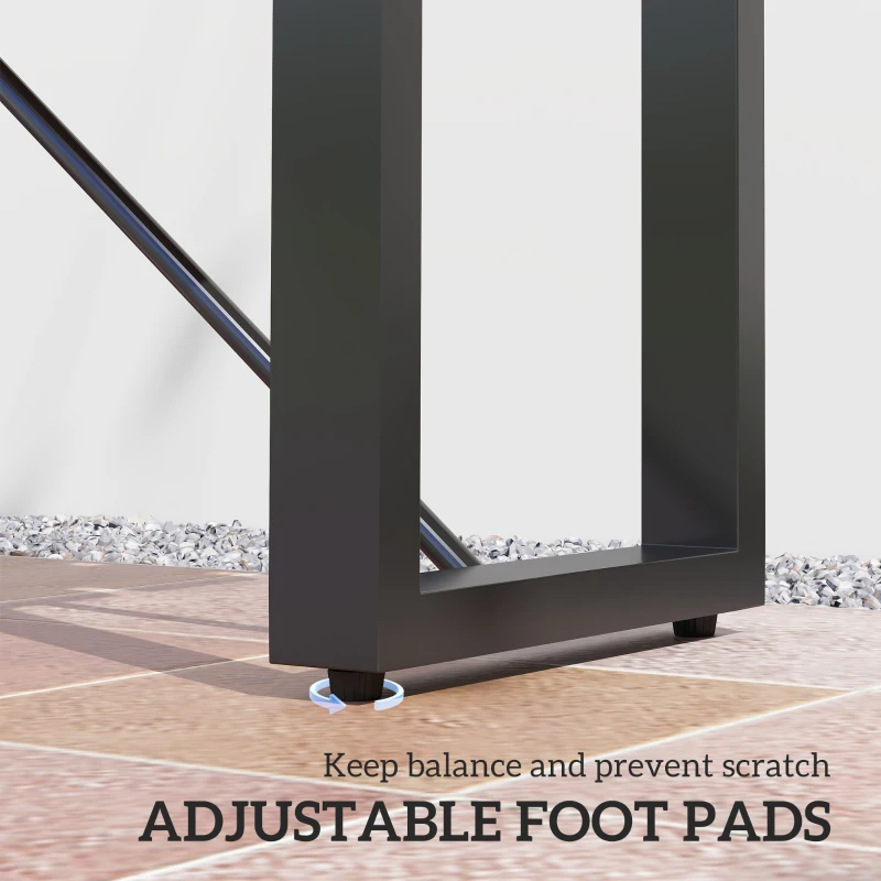 Outsunny Outdoor Bench, 2-Person Backless Garden Bench, Acacia Wood Patio Bench Loveseat with Slatted Seat for Porch, Park, Teak