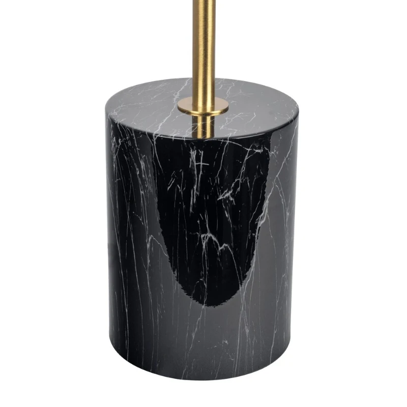 Nova Hydro Table Lamp with On/Off Switch, Double Lamp Design, Faux Base, 20" L x 8" W x 22" H, Black+Gold