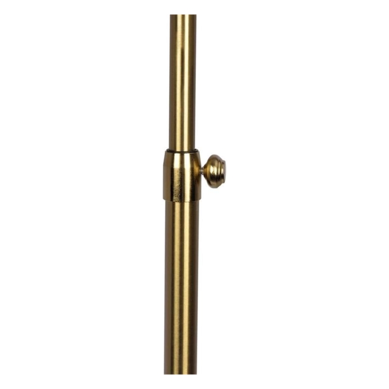 Verve Brassed Floor Lamp with On/Off Switch, Adjustable LED Round Base, 24" L x 10" W x 63" H, Gold
