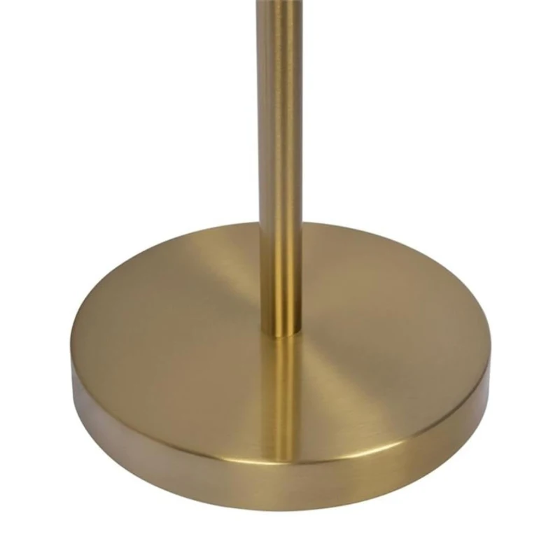 Verve Brassed Floor Lamp with On/Off Switch, Adjustable LED Round Base, 24" L x 10" W x 63" H, Gold